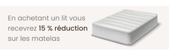 15% de réduction sur les matelas