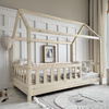 Lit cabane Blanco 160x80 Bois naturel (livraison rapide)
