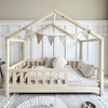 Lit Housebed Gabby 200x90 Bois naturel (livraison rapide)