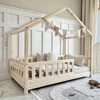 Lit Housebed Gabby 200x140 Bois naturel (livraison rapide)