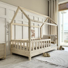 Lit cabane Blanco 200x140 Bois naturel (livraison rapide)