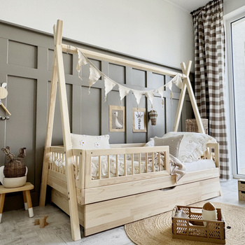 Lit Tipi Plus à Barreaux (version avec tiroir)