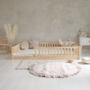 Lit Basic Love avec barrière clôture 2/3 190x140 Bois naturel (livraison rapide)