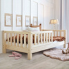 Lit Basic Love avec Barrière Clôture 190x90 Bois naturel (livraison rapide)