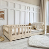 Lit Basic David 190x90 (1 cm) Bois naturel (livraison rapide)