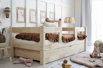 Lit Basic Duo Plus avec Barrière Droite (version avec tiroir)