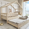 Lit Housebed Gabby Plus 200x90 Bois naturel (livraison rapide)