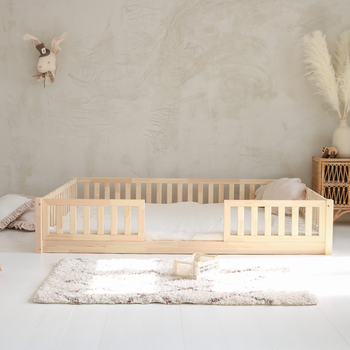 Lit Basic Love Duo 190x140 Bois naturel (livraison rapide)