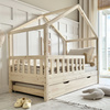 Lit Housebed Gabby Plus 190x90 Bois naturel (livraison rapide)