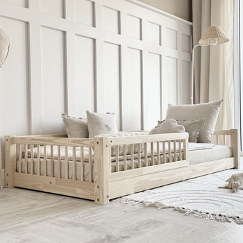 Lit Basic à Barreaux 160x80 (1 cm) Bois naturel (livraison rapide)