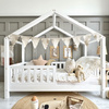 Lit HouseBed avec Barrière Clôture 200x90 Blanc (livraison rapide)