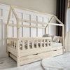 Lit cabane Blanco Plus 200x140 Bois naturel (livraison rapide)