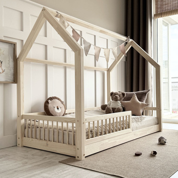 Lit Pioli 190x90 (1 cm) Bois naturel (livraison rapide)