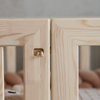 Lit Bambi avec Barrière Clôture 200x100 Bois naturel