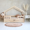 Lit HouseBed Duo Plus avec Barrière Droite (version avec tiroir)